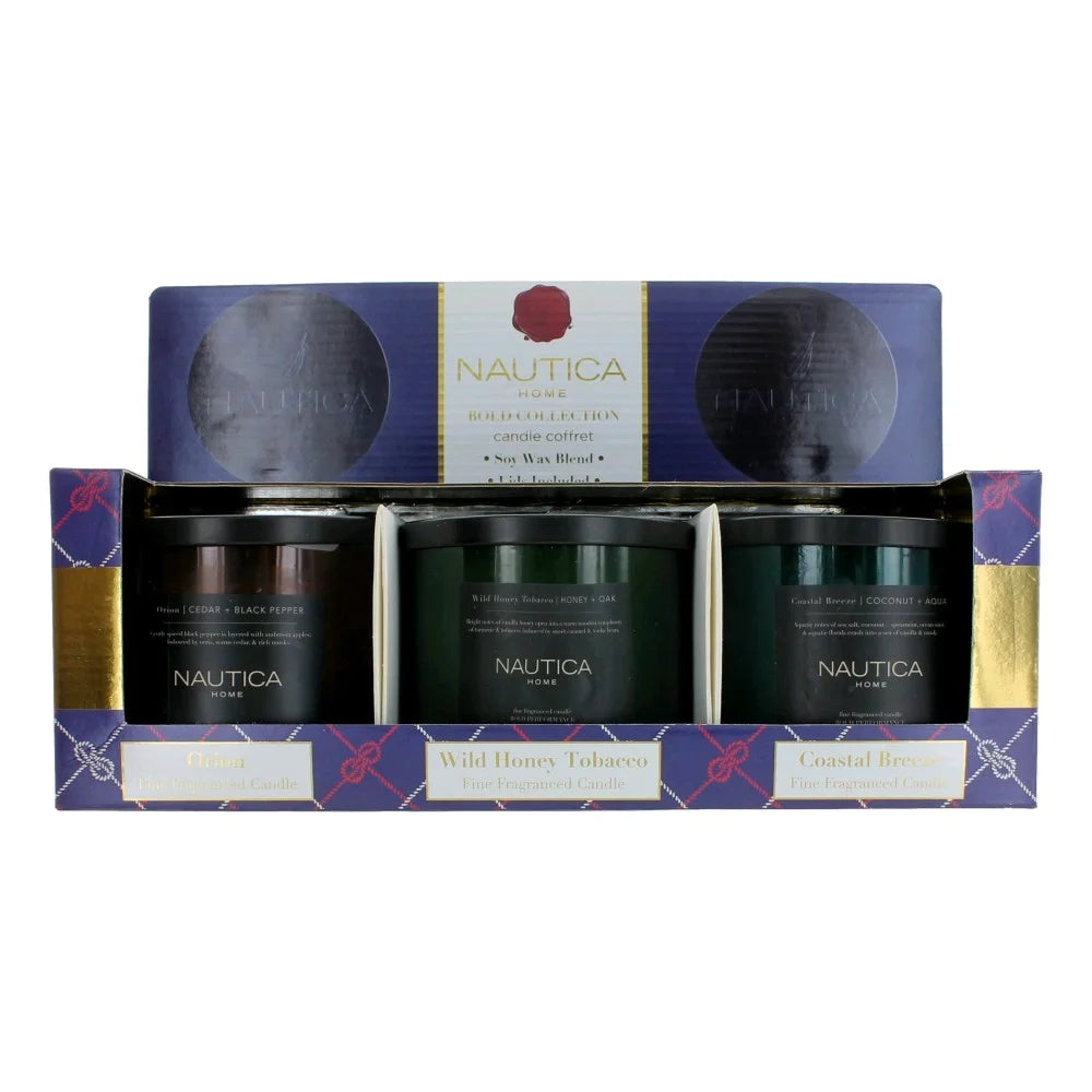 Nautica Bold Collection by Nautica, 3 Piece Candle Set