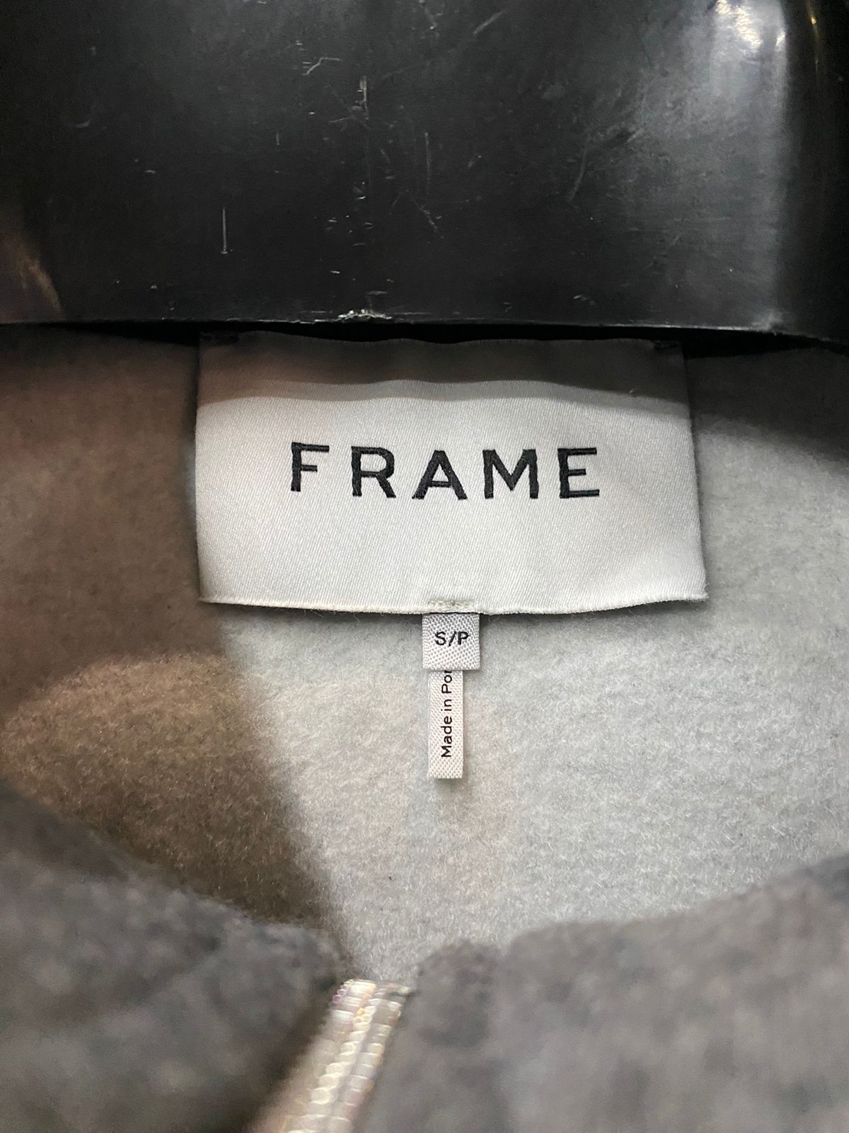 Frame Full Sleeves Grey Front Half Zip