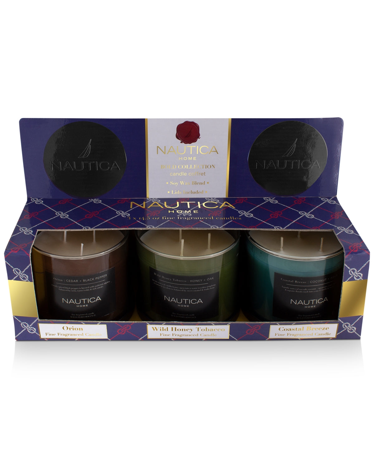 Nautica Bold Collection by Nautica, 3 Piece Candle Set