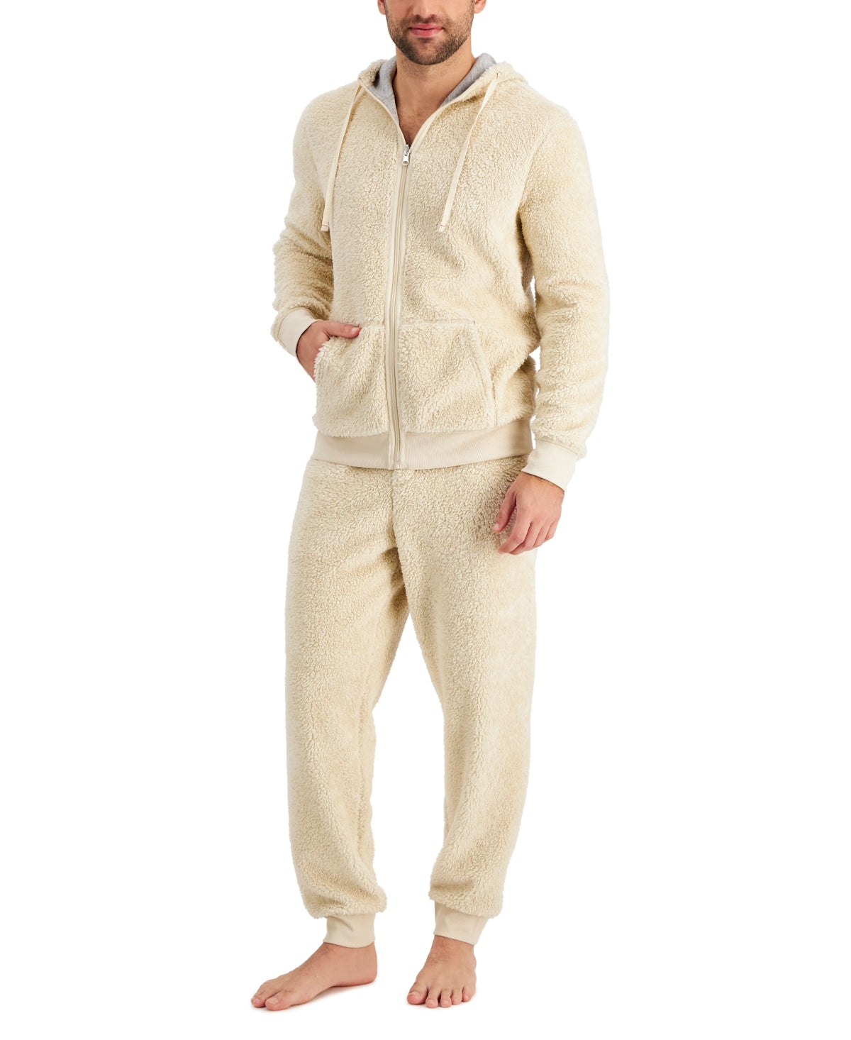 Club Room Men's Fleece Reversible Pajama Hoodie