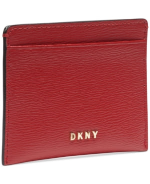 DKNY Red Suede Card Holder