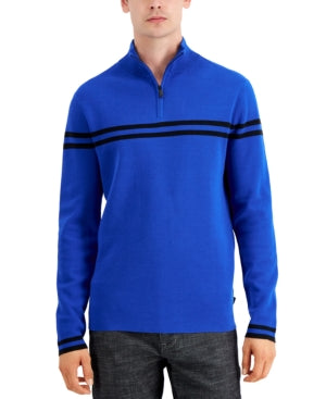 Dkny Men's Quarter-Zip Striped Sweater