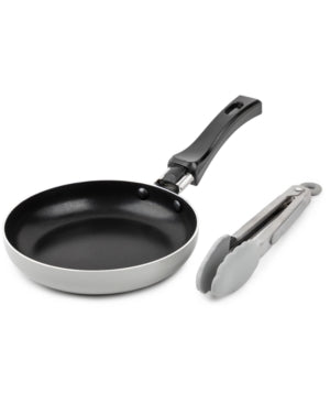 Brooklyn Steel Co. Mini Round Fry Pan & Tong 2-Pc. Set