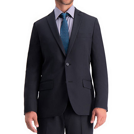 Mens Stretch Fabric Slim Fit Suit Jacket 40 Long, Black