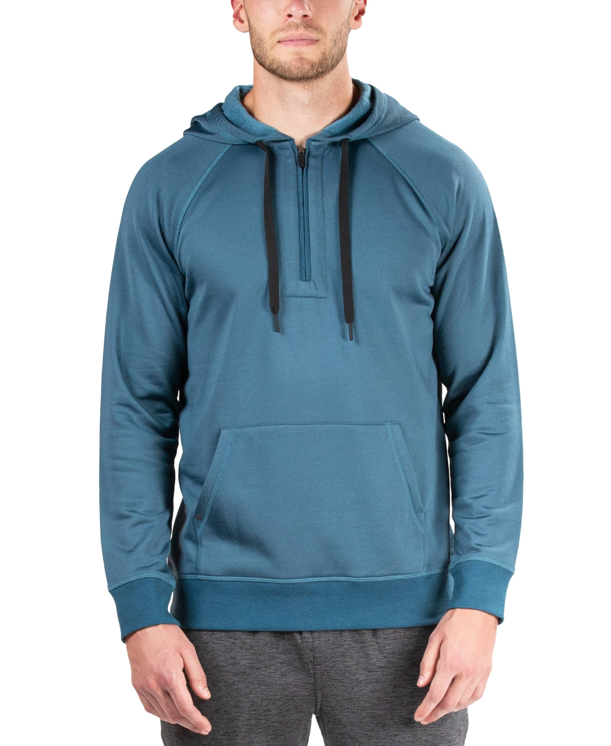 Natori Men's Sathya Relaxed-Fit 1/4-Zip Pajama Hoodie