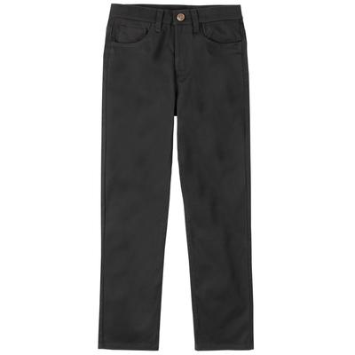 Big Boys 5 Pocket Stretch Twill Pant with Reinforced Knees - Black