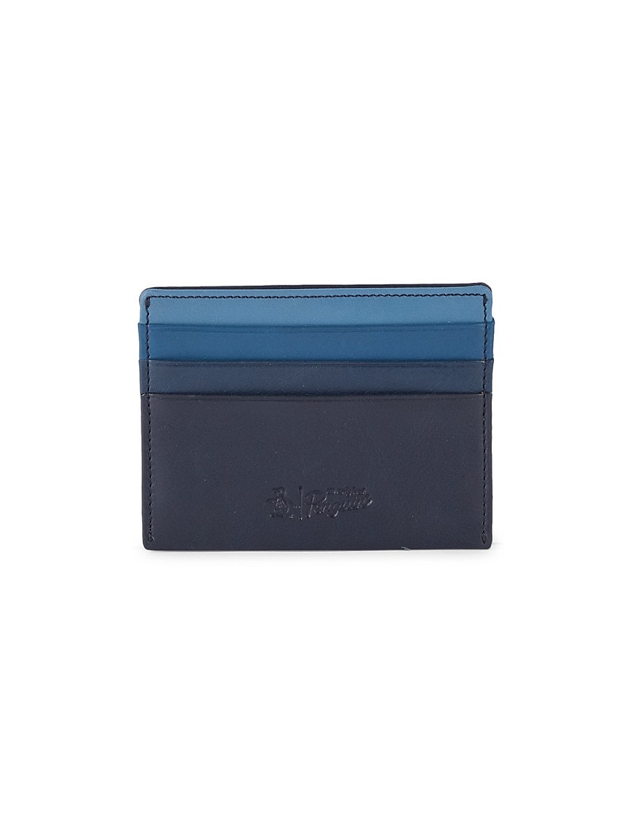 Original Penguin Men's Ombre Card Case in Navy Blue