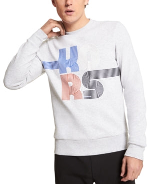 Michael Kors Men's Stacked Stripe Logo-Print Sweatshirt