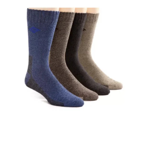 Mens 4 Pack Black Assorted Casual Crew Socks 6-12