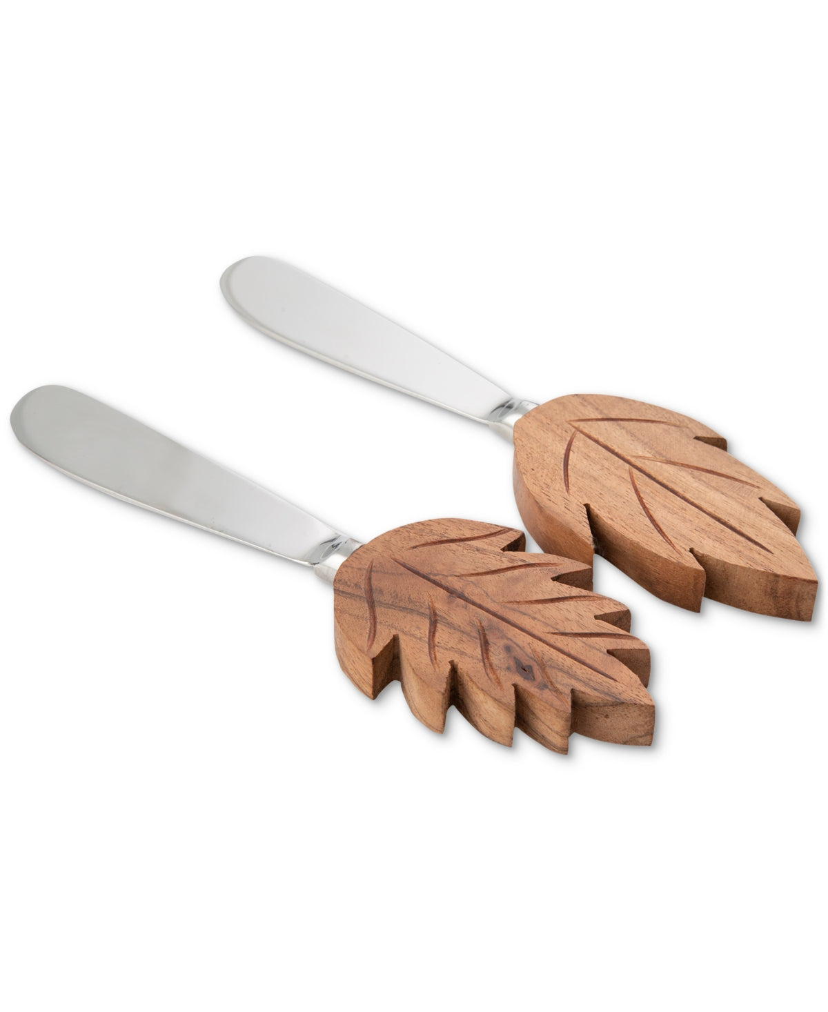 Thirstystone Wood Leaf-Handled Spreaders, Set of 2