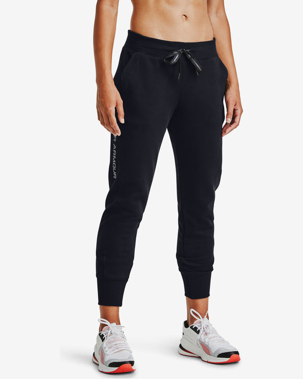 Women ' S Ua Rival Fleece Emb Pants - Black